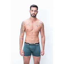 Kit Com 10 Cuecas Boxer Lisas