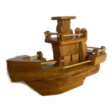 Navio Miniatura De Madeira