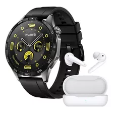 Smartwatch Huawei Gt 4 46mm Negro + Freebuds Se De Diseño De La Correa Milanese