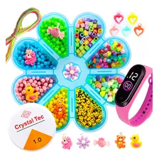 Kit Miçanga Infantil Para Pulseira + De 1.600 Peças + Brinde