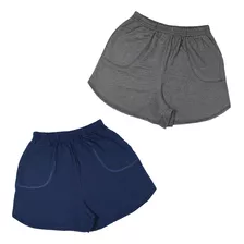 2 Shorts Malha Moletom Moda Verão Plus Confortável Promoção