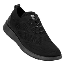 Tenis Casual Piso Hombre Negro Textil Furor 19403824