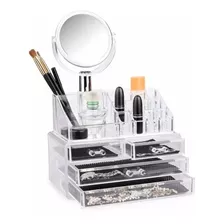 Cosmetiquero Acrílico Organizador De Maquillaje Espejo 94106