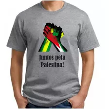 Camisa Juntos Pela Palestina! Brasil E Palestina Mescla