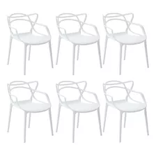 Kit 6 Cadeiras Allegra Branca Rivatti (6un)