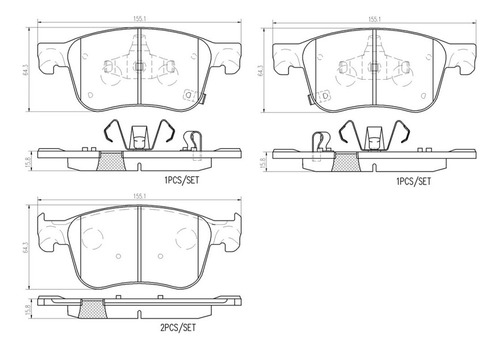 Brembo Balatas Honda Accord Hybrid 2018-2020 Delantero Foto 2