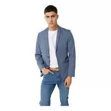 Saco Hombre Kanaha Regular Fit Algodón Lino Marino Equus