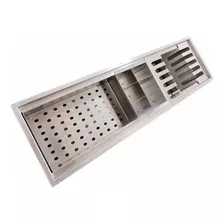 Canal Organizador Calha Embutir Inox 60cm Calha Úmida