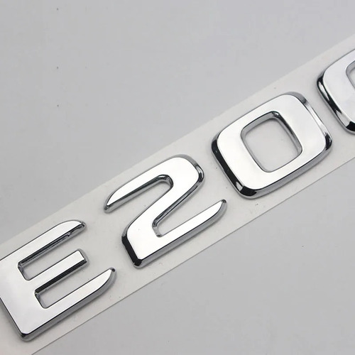 Abs 3d Negro Cromado Letra Logo Para Mercedes- Benz E200 Foto 5