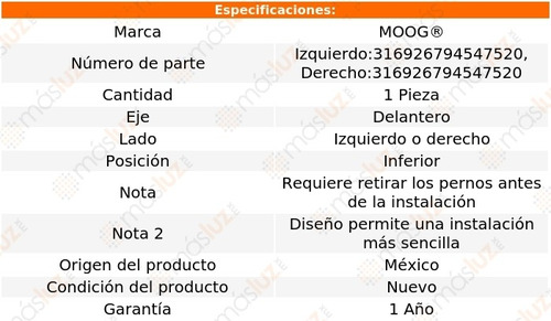 1_ Rotula Horquilla Delantera Inf Rondo 2014/2017 Moog Foto 2