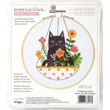 Dimensions Kit De Bordado De Macetero Para Gatos Para Princi