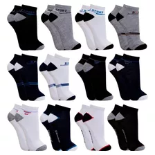 Kit 12 Pares Meia Masculino Cano Curto Soquete Varias Cores