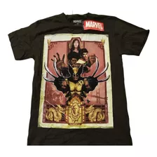 Playera Marron Marvel Wolverine Kung Fu Original