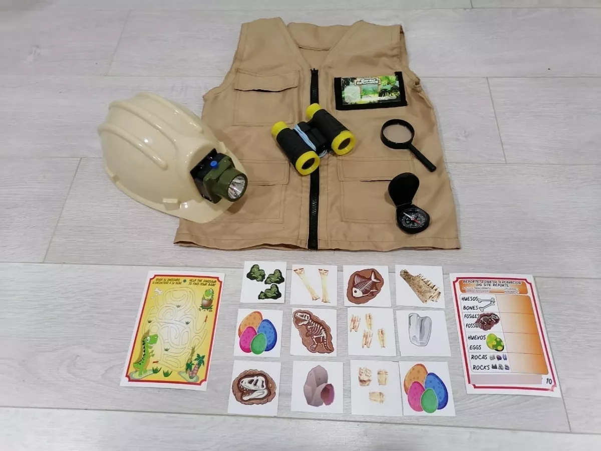 Disfraz Safari Explorador Kit Juego Rol Set Niños Juguetes