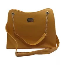 Bolso De Dama Grande Mostaza Aza De Mano Y Crossbody