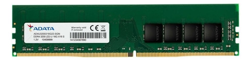 Memoria Ram Premier Color Verde 8gb 1 Adata Ad4s26668g19-sgn