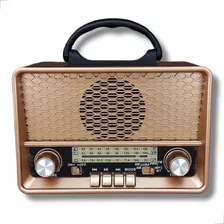Radio Am Fm Bluetooth Retro Vintage Usb Madeira Antigo 