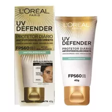 2 Protetor Solar L'oréal Paris Facial Uv Defender Seco Fps60