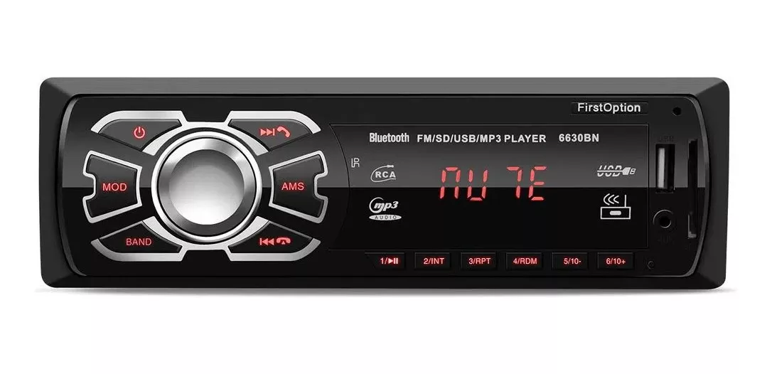 Mp3 Player Automotivo Bluetooth Firstoption 6630bn Rádio
