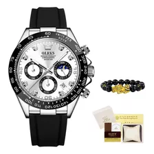 Olevs Reloj De Cuarzo De Lujo For Hombre Con Pulsera + Caja