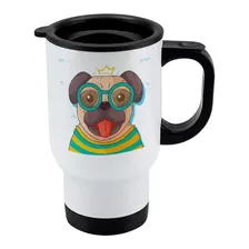 Mug Termico De Viaje Perrito Pug