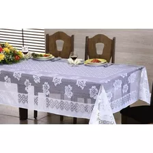 Toalha De Mesa 8 Lugares De Renda Medidas 1,60m X 2,20m Cor Branco