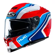 Capacete Hjc Rpha 70 Kroon Vermelho Azul E Branco + Camiseta Tamanho Do Capacete 58