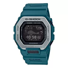 Reloj Casio G-shock G-lide Bluetooth Gbx-100-2 Hombre Color De La Correa Turquesa Color Del Bisel Plateado Color Del Fondo Negro