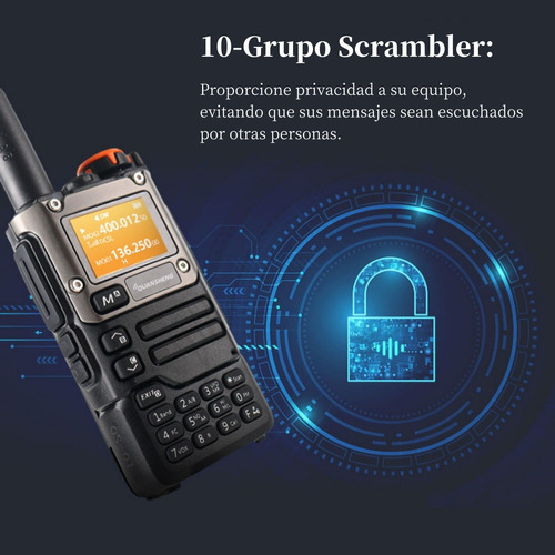 Walkie Talkie 50-600 Mhz Panel De Actualizacin Metlico De Foto 9