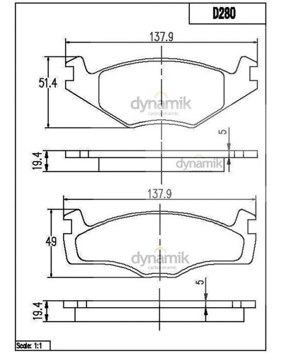 Balatas Bajos Metales Delanteras Quantum L4 2.0l 85 Al 88 Foto 2