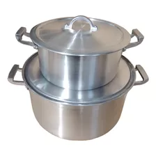 Set X 2 Cacerolas Gastronómicas De Aluminio N° 18 - 22