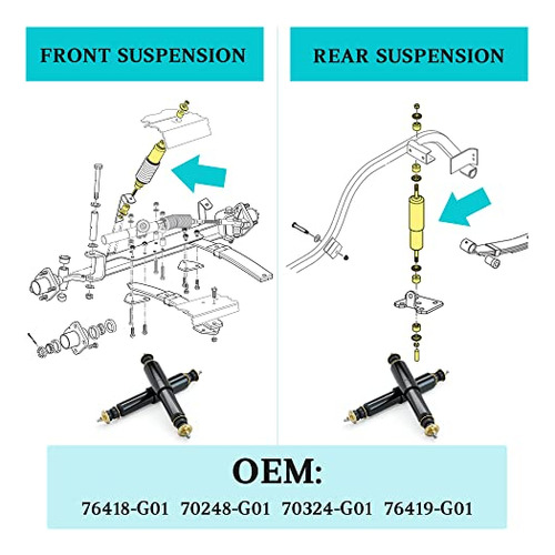 Kit De Amortiguadores Para Carrito De Golf De 10 Litros Para Foto 2