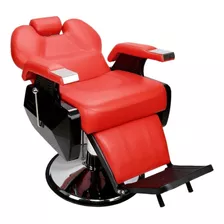 Sillon Silla Barbero Barberia Peluqueria Hidráulico Rojo