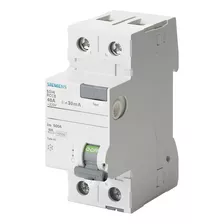 Llave Interruptor Diferencial 2p Siemens 25a 30ma P Riel Din