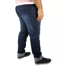 Calça Jeans Com Lycra Stretch Masculina Skinny Plus Size