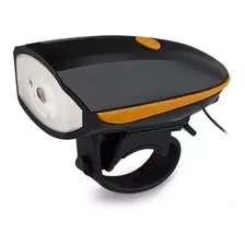 Luz Led Delantera Para Bicicleta Recargable Usb Con Bocina