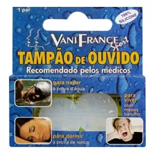 Tampão De Ouvido Pra Natação E Dormir 100% Silicone 01 Par