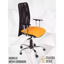 Silla De Escritorio Mondo Sedie Mesh Cromada 