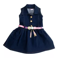 Vestido Botones Mezclilla Para Toddler Niña