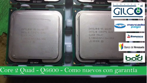 Core 2 Quad Q6600 2.4ghz 8mb/1066mhz/socket 775. Garantía