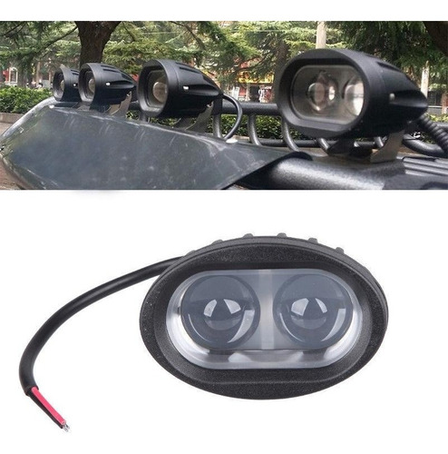 Par Faros 2 Led Lupa Ovalo Auxiliar Tipo Wall-e 12/24v Foto 7