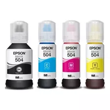 Kit 4 Tintas 504 Originales Para Epson L6171 L6191 L4150