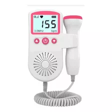 Aparelho Para Ouvir Coração Bebê Monitor Sonar Fetal Doppler Cor Rosa