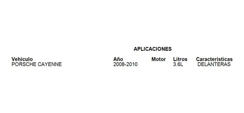 Balatas Delanteras Porsche Cayenne 2008 3.6l Brembo Foto 3