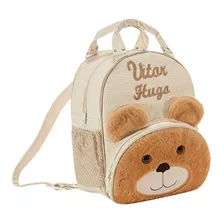 Mochila Infantil Personalizada Ursinho Menino - Escolar - G