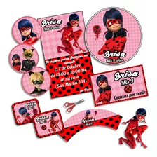 Kit Imprimible Miraculous Ladybug Personalizado Cumpleaños 