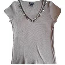 Remera Morley Bordada C/aplique Tm Camille Mujer Imp.usa 