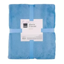 Manta Flannel Azul 125 X 150 Cm Soft Suave Krea Térmica