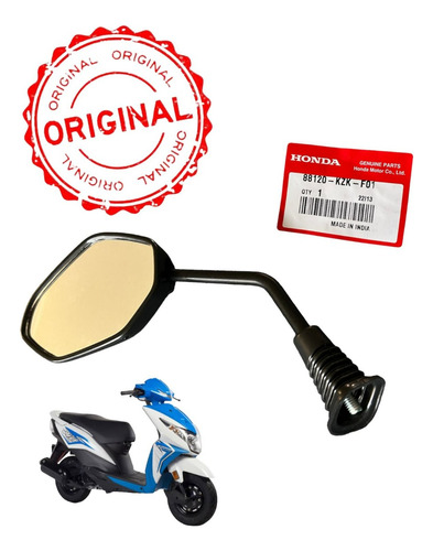Espejo Original Izquierdo Para Moto Honda Dio P Foto 3