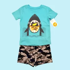 Conjunto Verano Bebe Niño - Tiburon Animado 